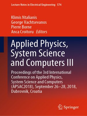 cover image of Applied Physics, System Science and Computers III